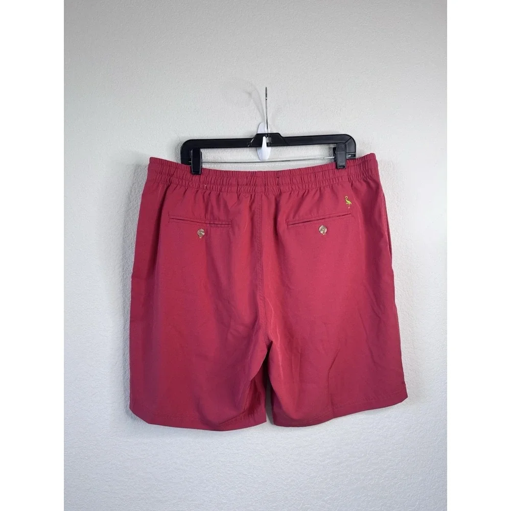 TailorByrd Shorts Mens Large Pink Performance Swim Trunks Flamingo Lined Pockets